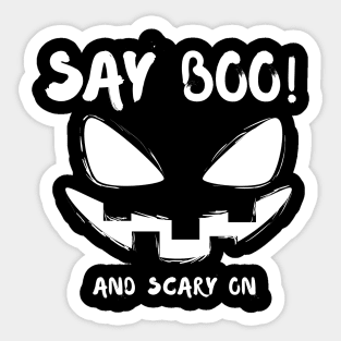 Say boo and scary on Sticker